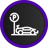 Parkplatz Bereich kreativ Symbol Design vektor