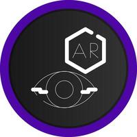 ar Kontakt Linse kreativ Symbol Design vektor