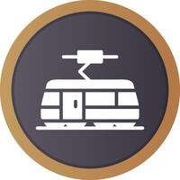 Straßenbahn kreatives Icon-Design vektor