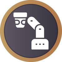 Roboter Barista kreativ Symbol Design vektor