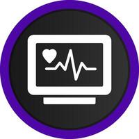 EKG-Monitor kreatives Icon-Design vektor