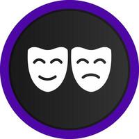 Theatermasken kreatives Icon-Design vektor