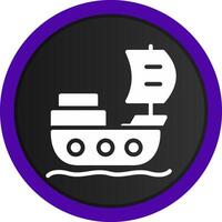 Piratenschiff kreatives Icon-Design vektor