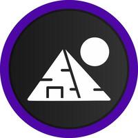 Pyramide Landschaft kreativ Symbol Design vektor