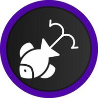 fisk lockande medel kreativ ikon design vektor