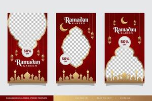 social media Ramadhan berättelse posta mall uppsättning för befordran vektor