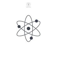 atom, atom- neutron ikon symbol vektor illustration isolerat på vit bakgrund