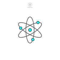 Atom, atomar Neutron Symbol Symbol Vektor Illustration isoliert auf Weiß Hintergrund