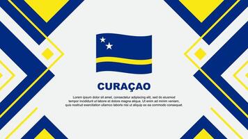 curacao flagga abstrakt bakgrund design mall. curacao oberoende dag baner tapet vektor illustration. curacao illustration