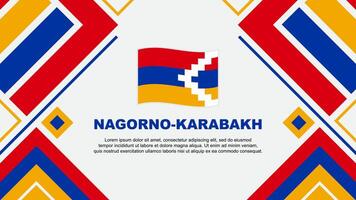 Nagorno Karabach Flagge abstrakt Hintergrund Design Vorlage. Nagorno Karabach Unabhängigkeit Tag Banner Hintergrund Vektor Illustration. Nagorno Karabach Flagge
