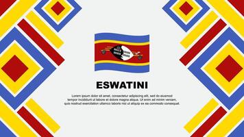 eswatini flagga abstrakt bakgrund design mall. eswatini oberoende dag baner tapet vektor illustration. eswatini