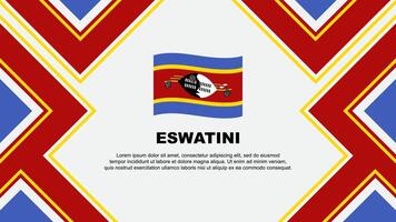 eswatini flagga abstrakt bakgrund design mall. eswatini oberoende dag baner tapet vektor illustration. eswatini vektor