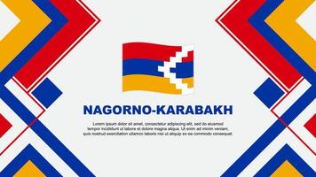 Nagorno Karabach Flagge abstrakt Hintergrund Design Vorlage. Nagorno Karabach Unabhängigkeit Tag Banner Hintergrund Vektor Illustration. Nagorno Karabach Banner