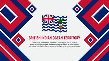 brittiskt indisk hav territorium flagga abstrakt bakgrund design mall. oberoende dag baner tapet vektor illustration. tecknad serie