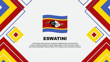 eswatini flagga abstrakt bakgrund design mall. eswatini oberoende dag baner tapet vektor illustration. eswatini bakgrund