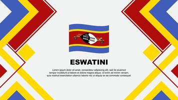 eswatini Flagge abstrakt Hintergrund Design Vorlage. eswatini Unabhängigkeit Tag Banner Hintergrund Vektor Illustration. eswatini Banner