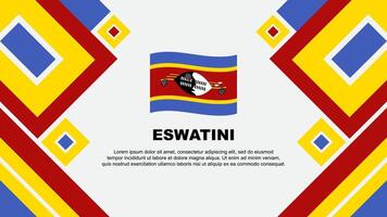 eswatini Flagge abstrakt Hintergrund Design Vorlage. eswatini Unabhängigkeit Tag Banner Hintergrund Vektor Illustration. eswatini Karikatur