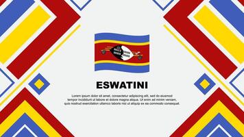 eswatini Flagge abstrakt Hintergrund Design Vorlage. eswatini Unabhängigkeit Tag Banner Hintergrund Vektor Illustration. eswatini Flagge