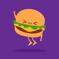 Burger-Cartoon-Figur vektor