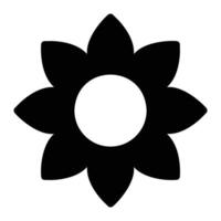 Blume Glyphe Symbol Hintergrund Weiß vektor