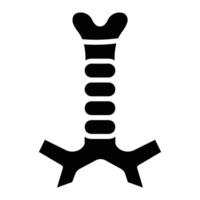 Luftröhre Glyphe Symbol Hintergrund Weiß vektor