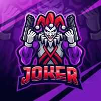 joker esport maskot logotypdesign vektor