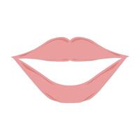 illustration design av en kvinnas rosa mun. perfekt för klistermärken, kort element, social media, banderoller, posters vektor
