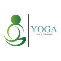 Illustration Vektor Grafik von Yoga Logo und Symbol perfekt zum Geschäft Marken, Heilbäder, Fitness, Gesundheit, usw