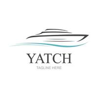 vektor segling båt Yacht logotyp vektor illustration isolerat på vit. Yacht klubb logotyp