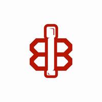 B, oder bb, Initiale Logo. das Bazooka Logo Konzept im ein Luxus Konzept zwei dann b im rot vektor