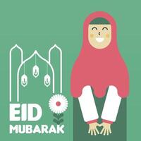 eben eid al-fitr Illustration Hintergrund vektor