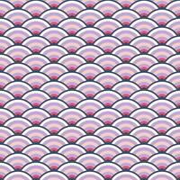 japansk Vinka geometrisk sömlös mönster, cirkel fisk skala vektor
