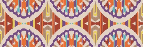 ikat abstrakt geometrisk broderi etniska mönster design. Aztec tyg matta mandala prydnad chevron textil dekoration tapeter. tribal boho infödda etniska kalkon traditionell vektor bakgrund