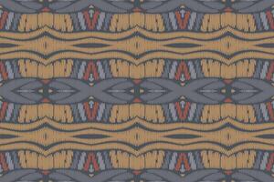 ikat mönster stam- korsa sömlös mönster. etnisk geometrisk batik ikkat digital vektor textil- design för grafik tyg saree mughal borsta symbol strängar textur kurti kurtis kurtas