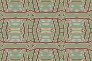 stoff ikat nahtloses muster geometrischer ethnischer traditioneller stickerei style.design für hintergrund, teppich, matte, sarong, kleidung, vektorillustration. vektor