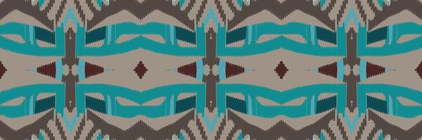 ikat abstraktes geometrisches ethnisches musterdesign der stickerei. aztekischer Stoff Teppich Mandala Ornament Chevron Textildekoration Tapete. tribal boho einheimischer ethnischer türkei traditioneller vektorhintergrund vektor