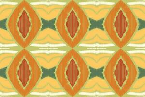 ethnisches ikat-nahtloses muster im stammes-. Design für Hintergrund, Tapete, Vektorillustration, Stoff, Kleidung, Teppich, Textil, Batik, Stickerei. vektor