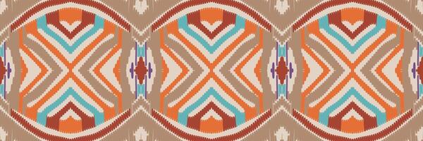 ikat abstraktes geometrisches ethnisches musterdesign der stickerei. aztekischer Stoff Teppich Mandala Ornament Chevron Textildekoration Tapete. tribal boho einheimischer ethnischer türkei traditioneller vektorhintergrund vektor