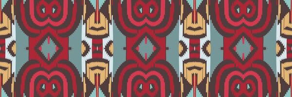 abstrakt etnisk mönsterkonst. ikat seamless mönster i tribal. design för bakgrund, tapeter, vektorillustration, tyg, kläder, matta, broderi. vektor