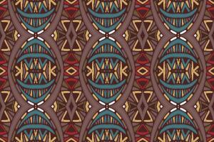 tyg ikat sömlösa mönster geometriska etniska traditionella broderi style.design för bakgrund, matta, matta, sarong, kläder, vektorillustration. vektor