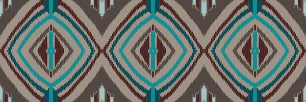 ikat abstrakt geometrisk broderi etniska mönster design. Aztec tyg matta mandala prydnad chevron textil dekoration tapeter. tribal boho infödda etniska kalkon traditionell vektor bakgrund