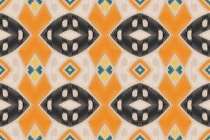 stoff ikat nahtloses muster geometrischer ethnischer traditioneller stickerei style.design für hintergrund, teppich, matte, sarong, kleidung, vektorillustration. vektor