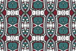 stoff ikat nahtloses muster geometrischer ethnischer traditioneller stickerei style.design für hintergrund, teppich, matte, sarong, kleidung, vektorillustration. vektor