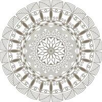 en cirkulär mandala design med en blommig mönster vektor