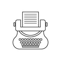 Schreibmaschine Symbol Vektor