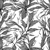 abstrakt handflatan blad mönster. tropisk abstrakt linje design vektor