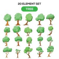 Baum Thema einstellen Element Illustration vektor