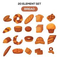 Brot Thema einstellen Element Illustration vektor