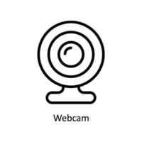 Webcam Vektor Gliederung Symbol Stil Illustration. eps 10 Datei