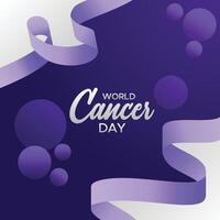 värld cancer dag vektor design